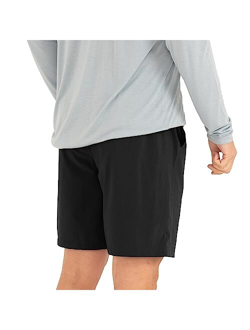 Free Fly Men's Lined Breeze Short 7" Inseam Quick Dry Moisture-Wicking Shorts with Boxer Brief Liner Sun Protection UPF 50+