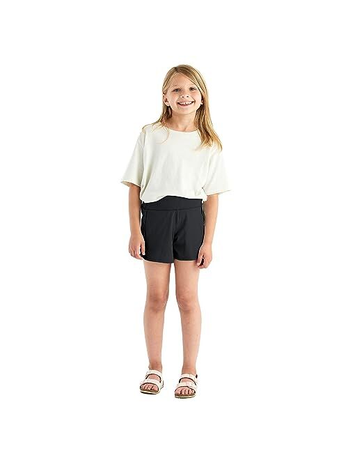 Free Fly Girls Bamboo Lined Breeze Short - Quick Dry, Moisture-Wicking, Casual Shorts for Youth with Sun Protection UPF 50+