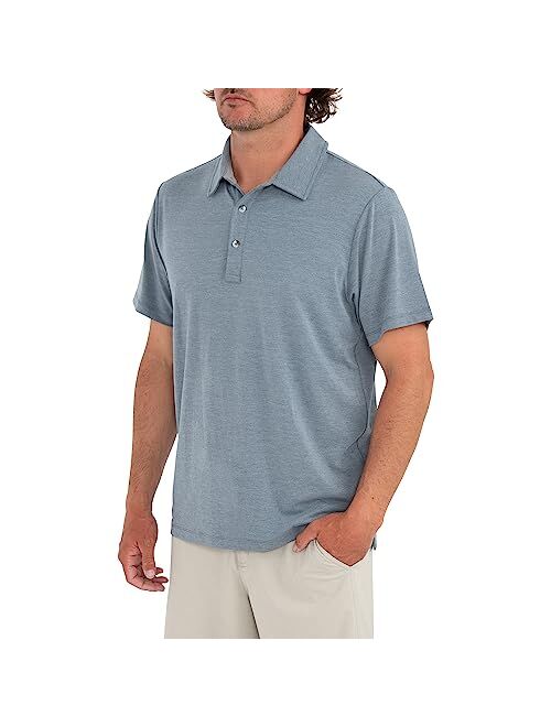 Free Fly Men's Bamboo Flex Polo - Premium-Weight Stretch Fabric Polo Shirt with Sun Protection UPF 50+