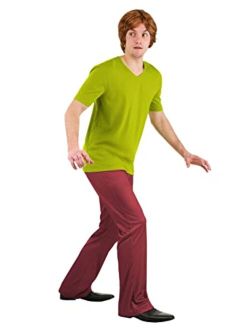 Classic Scooby Doo Shaggy Costume for Men, Green Shirt Hippie Outfit for Scooby-Doo Movie & TV Character Cosplay