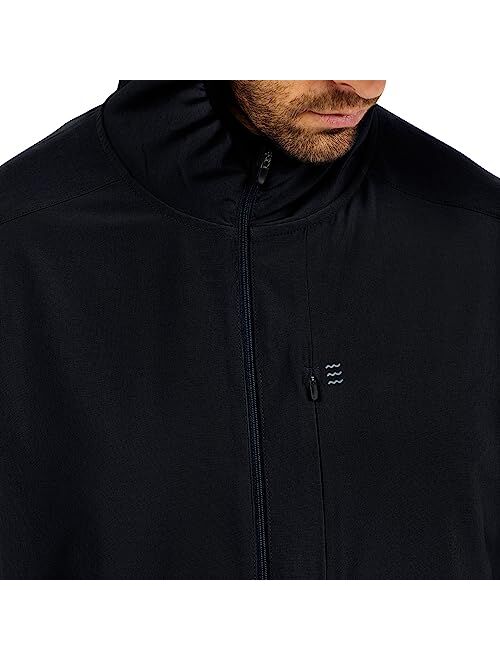 Free Fly Men's Breeze Jacket - Ultra-Light, Soft Shell Performance Zip Up Jacket with Hood - Sun Protection UPF 50+