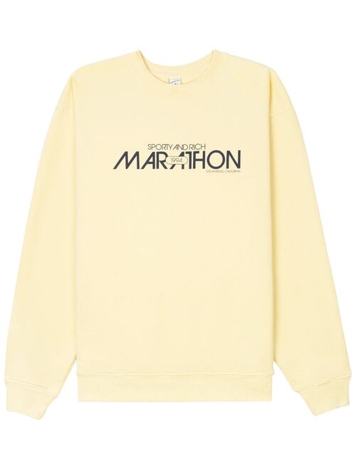 Sporty & Rich Marathon logo-print sweatshirt
