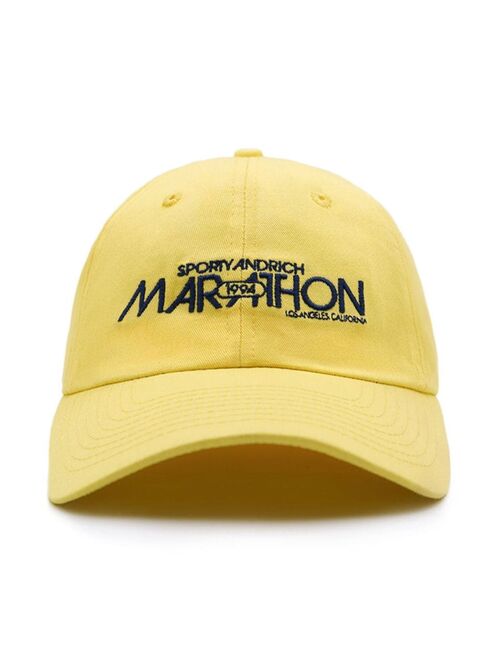 Sporty & Rich Marathon embroidered-logo cap