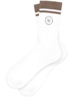 intarsia knit-logo cotton socks
