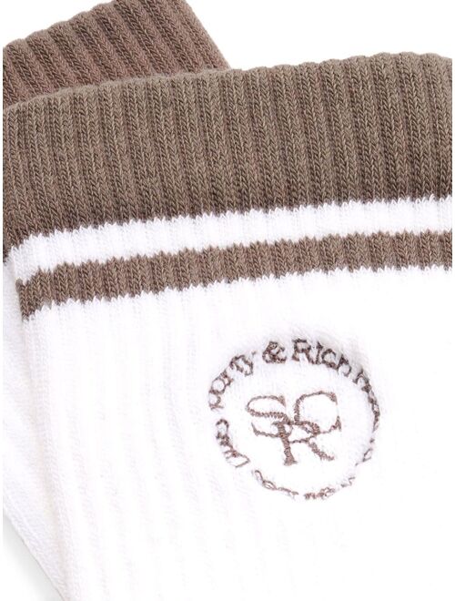 Sporty & Rich intarsia knit-logo cotton socks