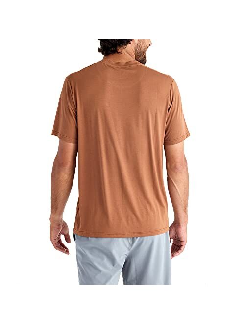 Free Fly Men's Bamboo Motion Tee - Crew Neck T-Shirt with Sun Protection - UPF 50+