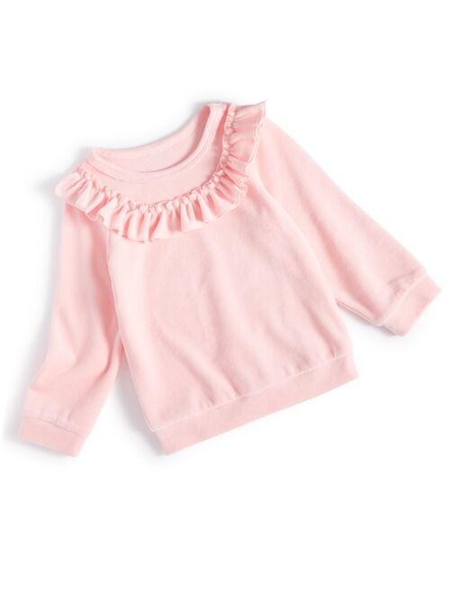 First Impressions Toddler Girls Ruffled Velour Top, Created for Macy's