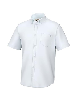 Men's Kona Solid Short Sleeve Fishing Button Down Shirt