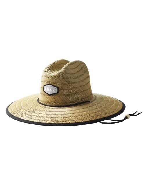 HUK Men's Camo Patch Straw Wide Brim Fishing Hat
