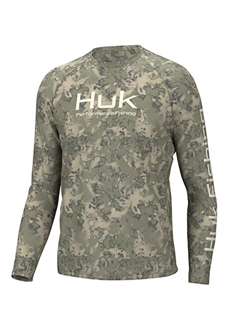 HUK Men's Pursuit Crew Long Sleeve, Sun Protecting Fishing Shirt