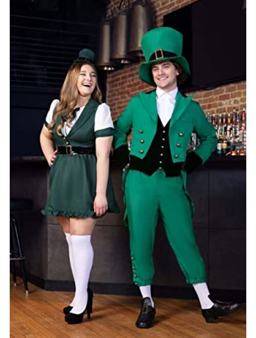 Fun Costumes Adult Green Leprechaun Costume for Men St Patricks Day Costume Suit