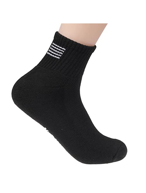 K-Swiss Men's 6 Pairs Breathable, Lightweight, Athletic, Hiking Cushioned Socks - Quarter Socks for Men