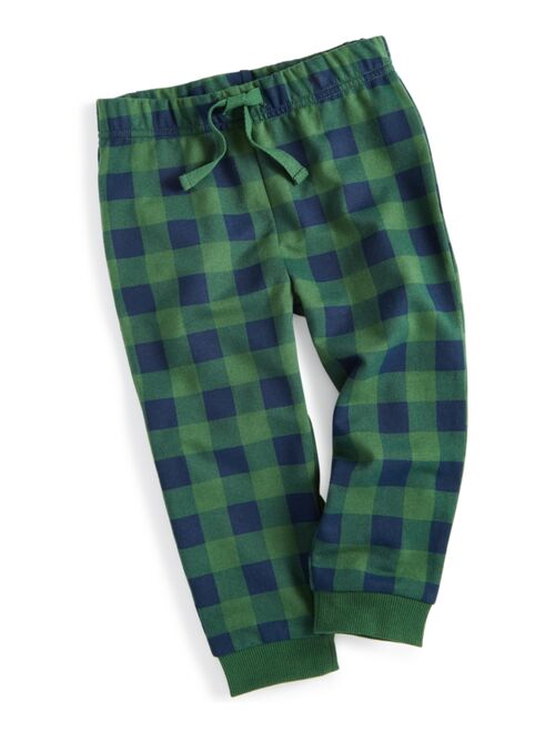 FIRST IMPRESSIONS Toddler Boys Plaid Joggers, Created for Macy's