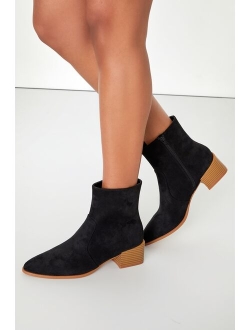 Oakleigh Camel Suede Pointed-Toe Ankle Boots