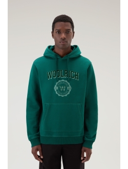 logo-print organic-cotton hoodie