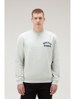 logo-embossed organic-cotton sweatshirt