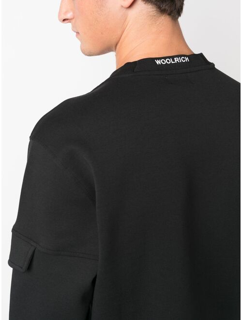 Woolrich logo-print fleece sweatshirt
