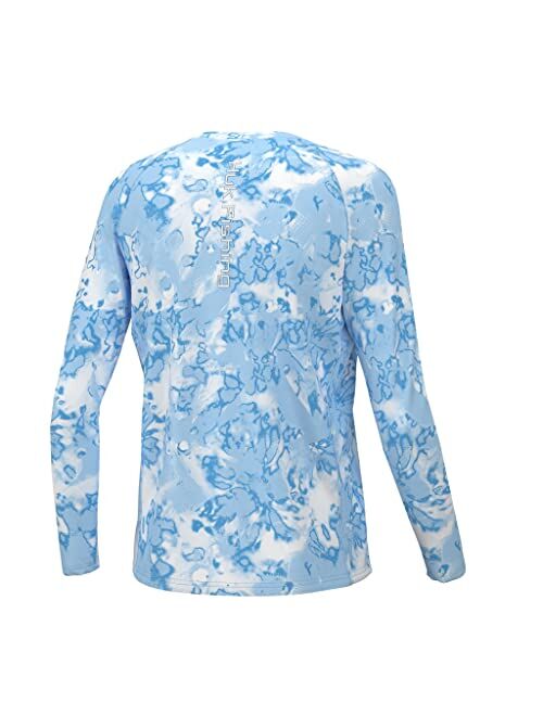 HUK Unisex Kid's Pursuit Pattern Long Sleeve, Fishing Shirt