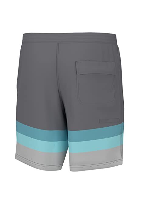 HUK Men's Pursuit Pattern Boardshorts, Quick-Dry Swimsuit