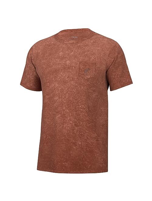 HUK Men's Short Sleeve Mineral Wash Pocket Tee, Fishing T-Shirt