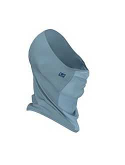 Neck Gaiter, Face Protection with UPF 30  Sun Protection, Solid - Crystal Blue