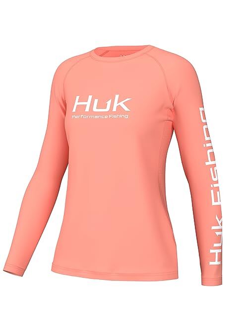 HUK Women's Pursuit Long Sleeve, Performance Shirt + Sun Protection