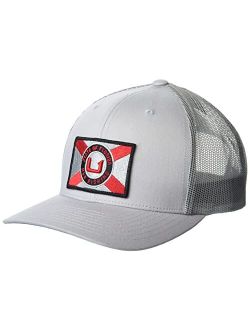 Mens Mesh Trucker Snapback Hat | Anti-Glare Fishing Hat, State of Florida - Overcast Grey