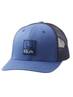 mens Mesh Trucker Snapback Hat | Anti-Glare Fishing Hat, Huk'd Up - Sargasso Sea