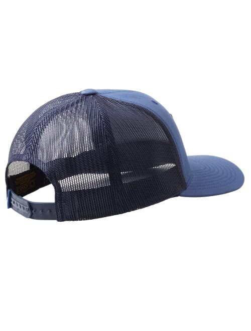 HUK mens Mesh Trucker Snapback Hat | Anti-Glare Fishing Hat, Huk'd Up - Sargasso Sea