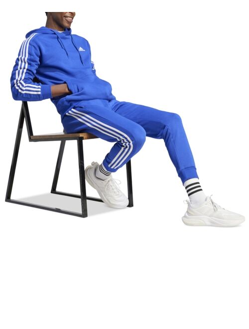 adidas Men's Essentials 3-Stripes Regular-Fit Fleece Hoodie, Regular & Big & Tall