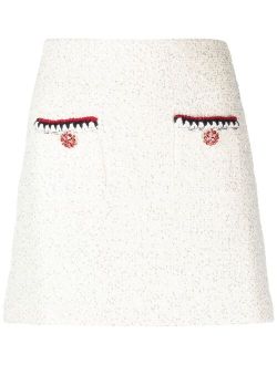 sequin-embellished knitted miniskirt