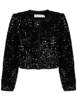 sequined cropped jacket
