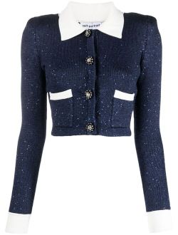 cropped knitted jacket