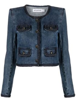 braid-trim denim jacket