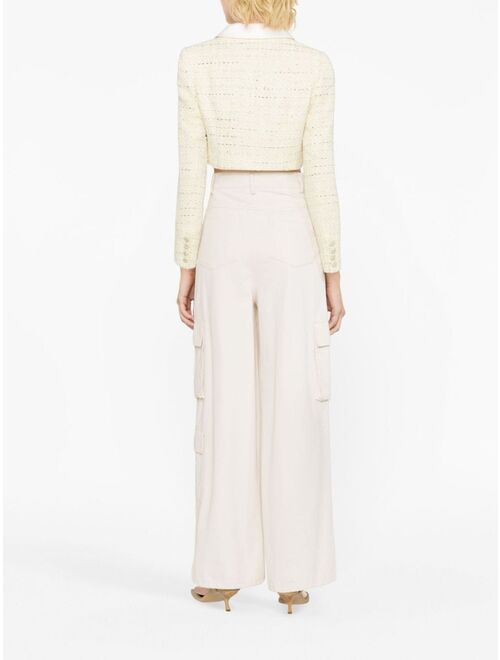 Self-Portrait cropped boucle jacket