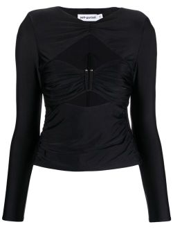 ruched cut-out top