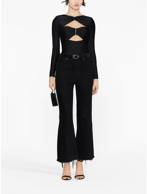 Self-Portrait ruched cut-out top