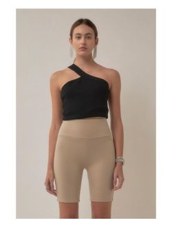 GREY LAB Women's Asymmetrical One-Shoulder Knit Tank Top