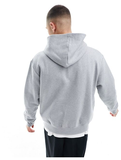 ASOS DESIGN heavyweight oversized hoodie in gray heather