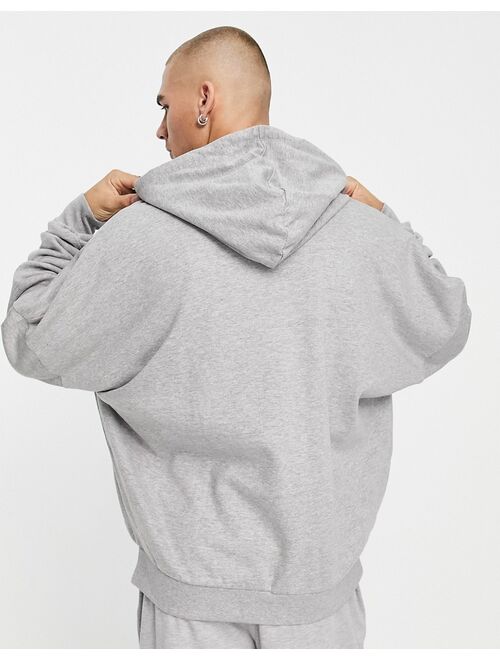 ASOS DESIGN super oversized hoodie in gray heather