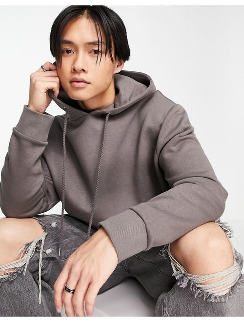 COLLUSION hoodie in charcoal gray