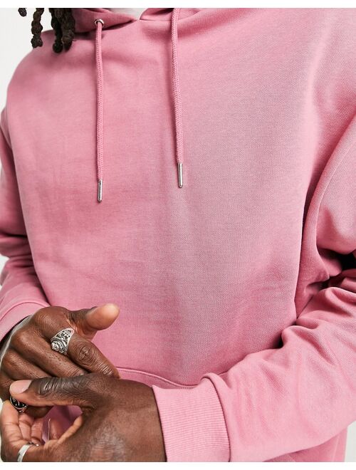 ASOS DESIGN oversized hoodie in pink