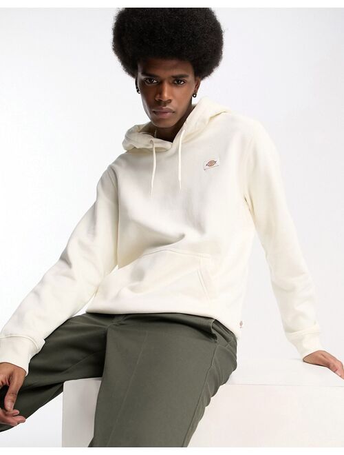 Dickies oakport small logo hoodie in off white