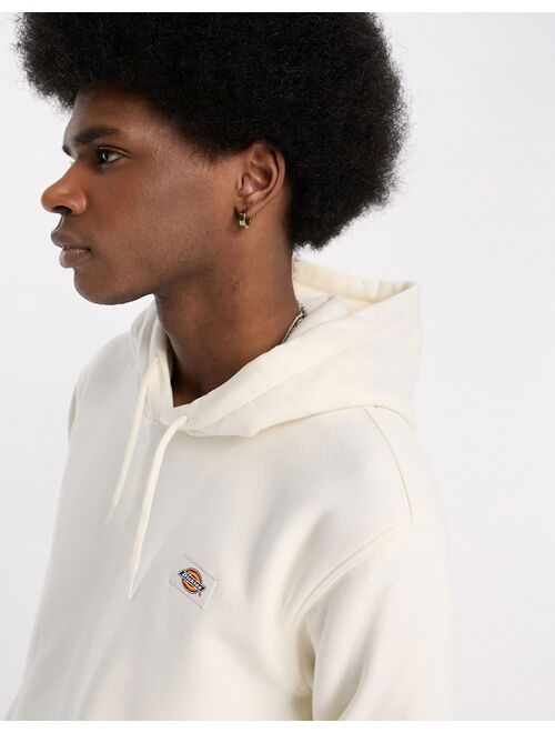 Dickies oakport small logo hoodie in off white