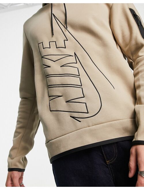 Nike Tech Fleece hoodie in khaki