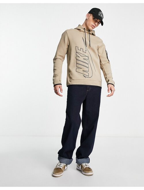 Nike Tech Fleece hoodie in khaki