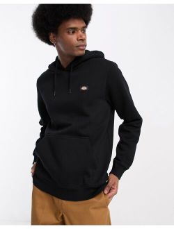 oakport small logo hoodie in black