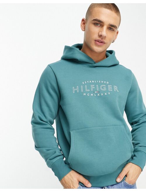 Tommy Hilfiger curve logo hoodie in green