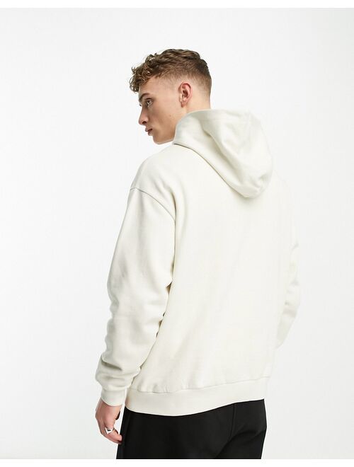 ASOS DESIGN oversized hoodie in beige with watercolor mountain print