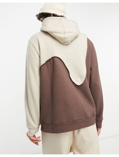 Pacsun wavy hoodie in brown
